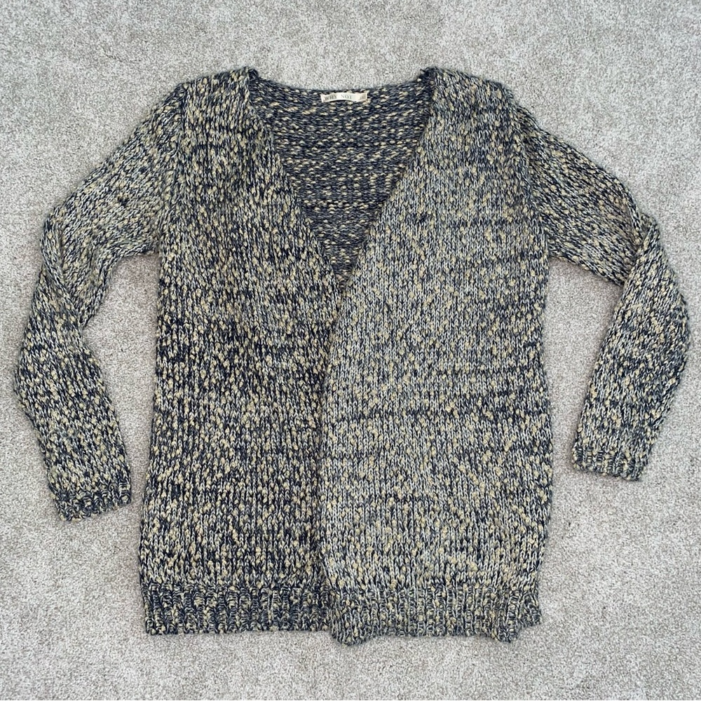 Metallic Gold Shimmer Cardigan Sweater